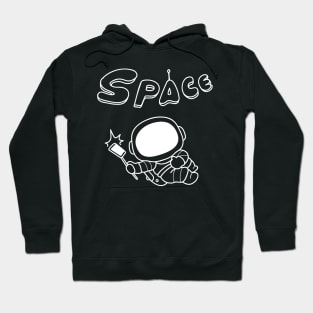 Sweet space astronaut makes selfie Hoodie